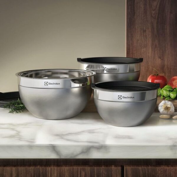 Conjunto de Bowls Tigelas de Inox com Tampa Plástica Electrolux - Image 3